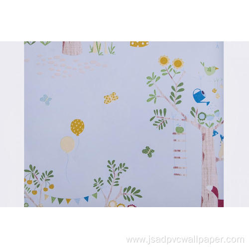 cartoon stickers children's room wallpaper